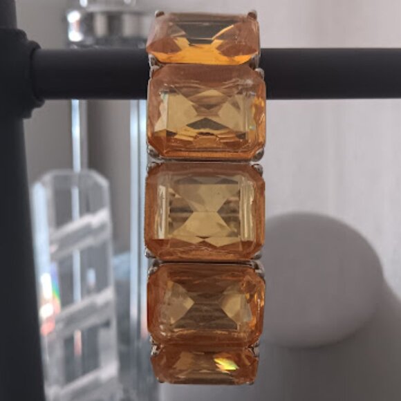 LEE By LEE ANGEL 12KT GP By The Sea Gold Yellow-Orange Cube Bracelet - Picture 3 of 5